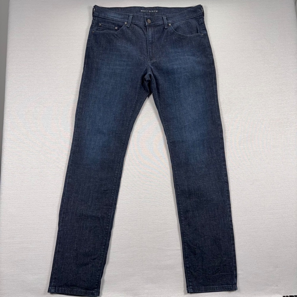 Mott & Bow Slim Crosby Jeans Mens Size 35x34 Blue Straight